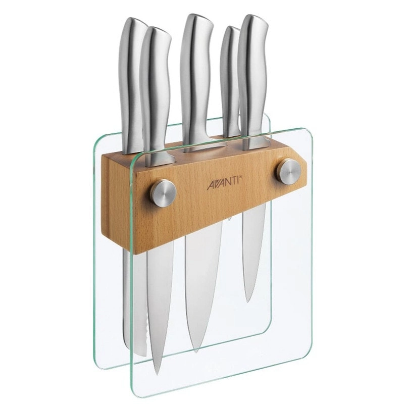 Avanti 78879 Tempo 6pc Knife Block German Stainless Steel Knives 6 Piece