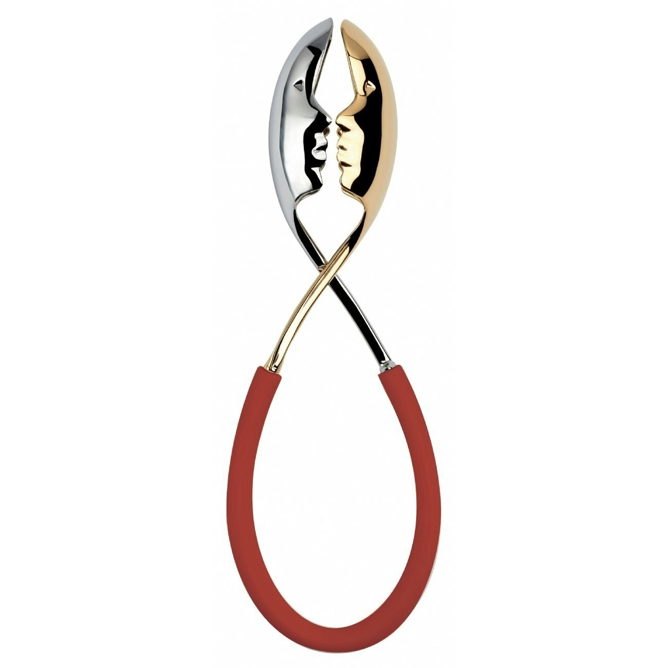 Bugatti Kiss Salad Tongs - Red/Gold