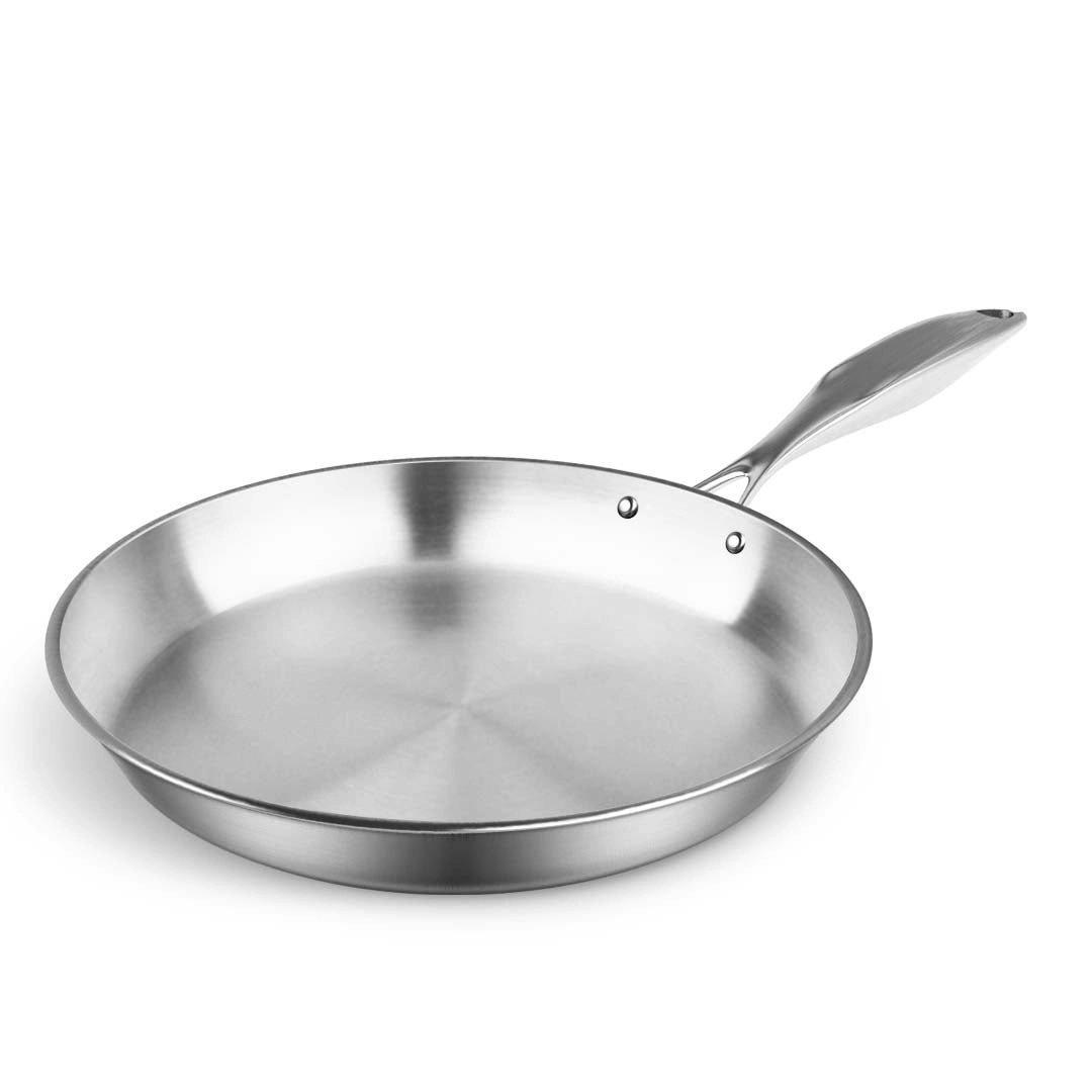 Soga Stainless Steel Fry Pan 22cm Frying Pan Top Grade Induction Cooking FryPan