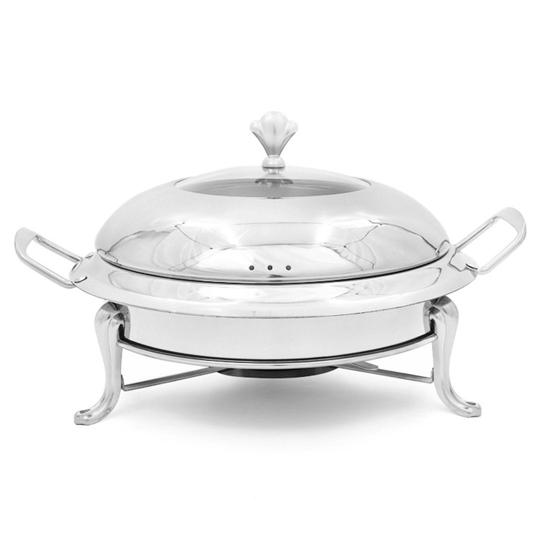 Soga Stainless Steel Round Buffet Chafing Dish Cater Food Warmer Chafer with Glass Top Lid