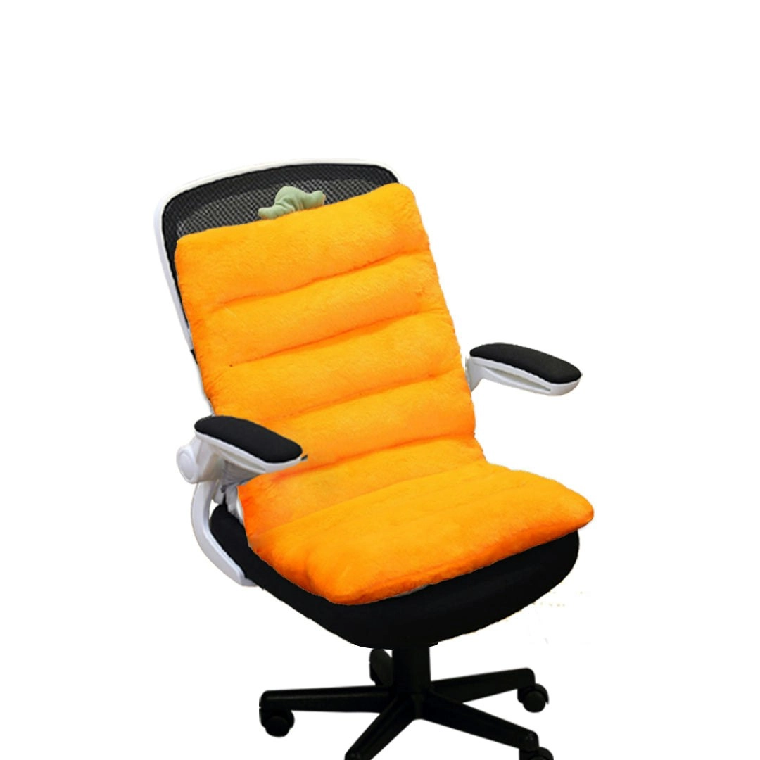 Soga Orange One Piece Siamese Cushion Office Sedentary Butt Mat Back Waist Chair Support Home Decor