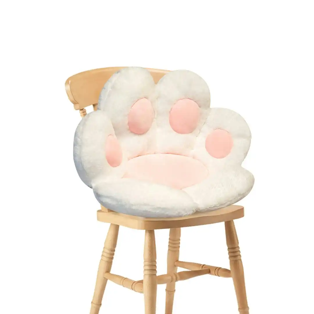 Soga White Paw Shape Cushion Warm Lazy Sofa Decorative Pillow Backseat Plush Mat Home Decor