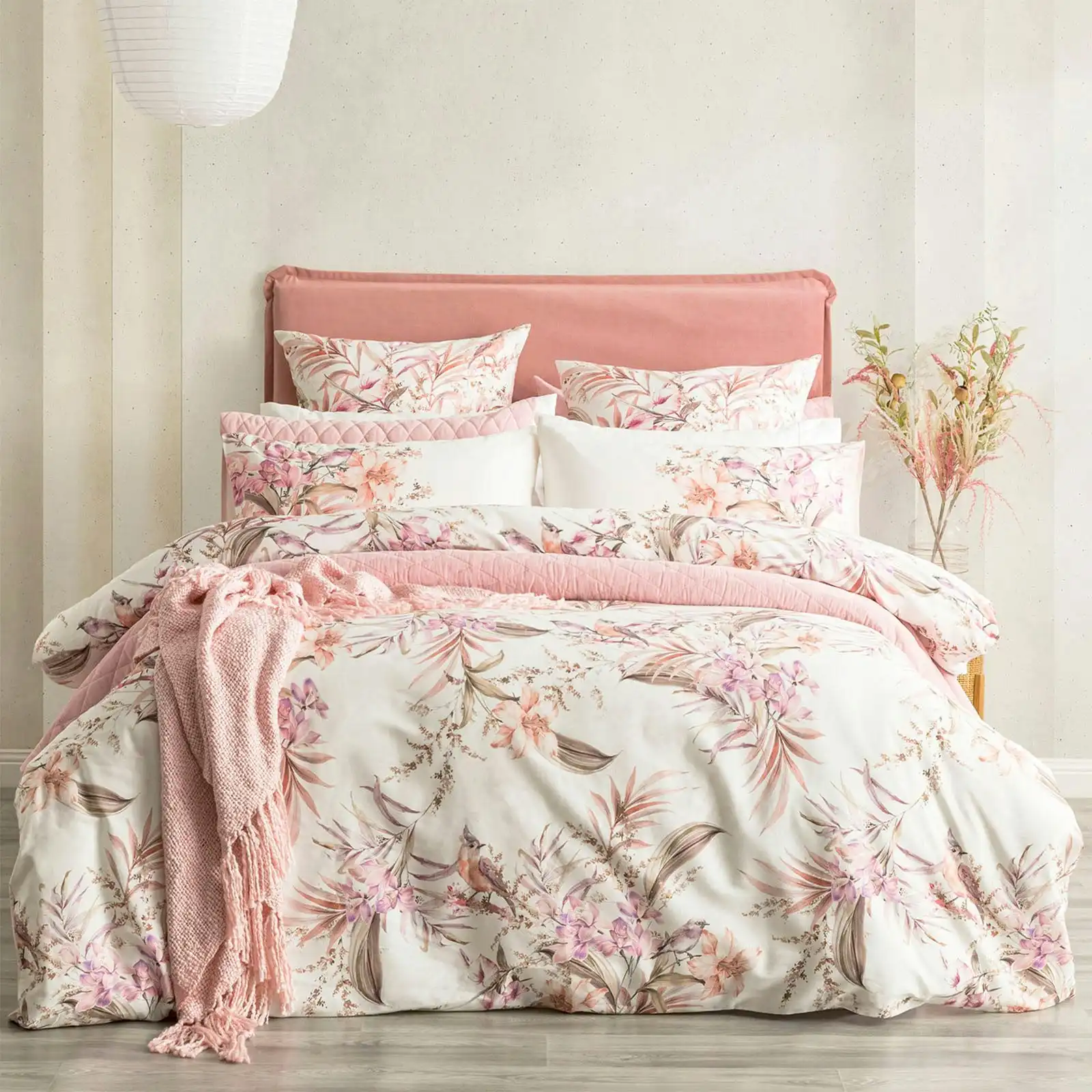 Grevillea Chiffon Quilt cover set 300 Thread Count Cotton Reversible