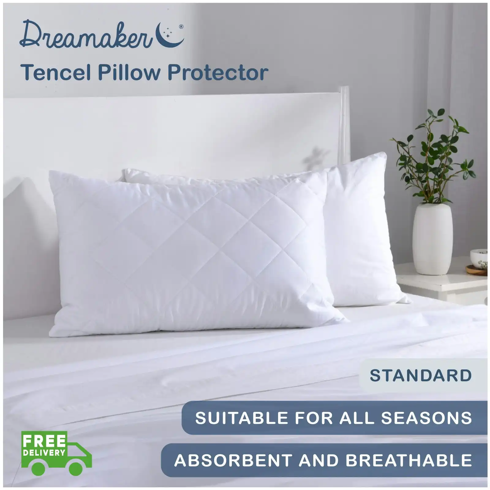 9009553 Dreamaker  Tencel  pillow protector STD