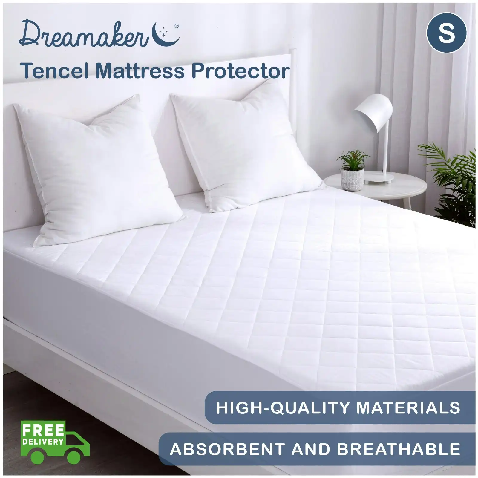 Dreamaker Tencel Mattress Protector Single Bed