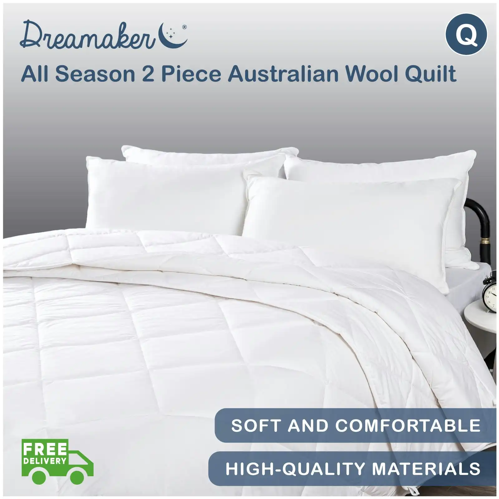 9009154  Dreamaker All seasons 2 pieces Wool quilt QB