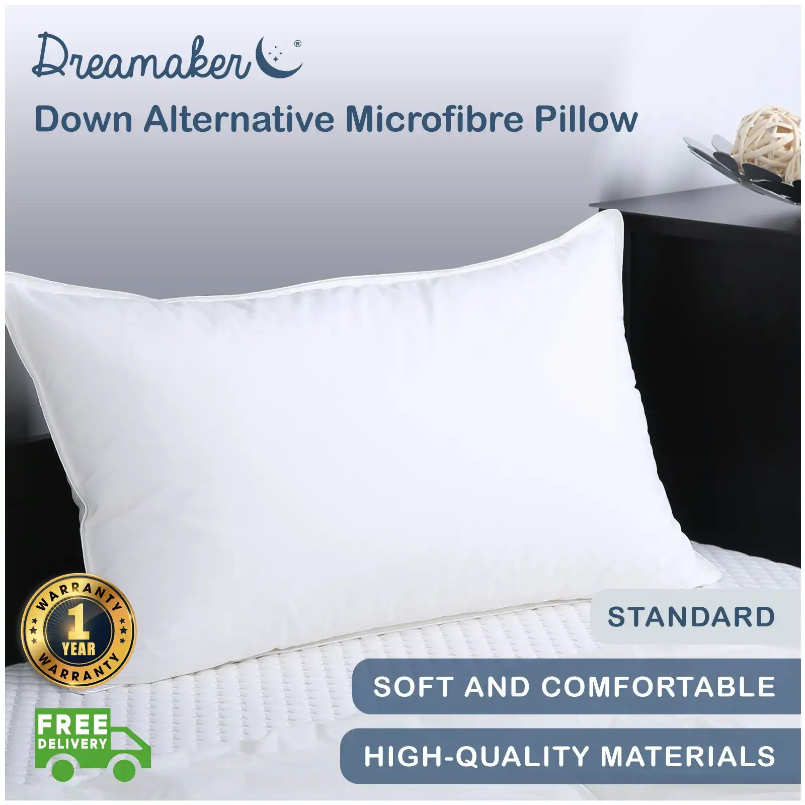 9009135 Dreamaker Down alternative pillow Standard