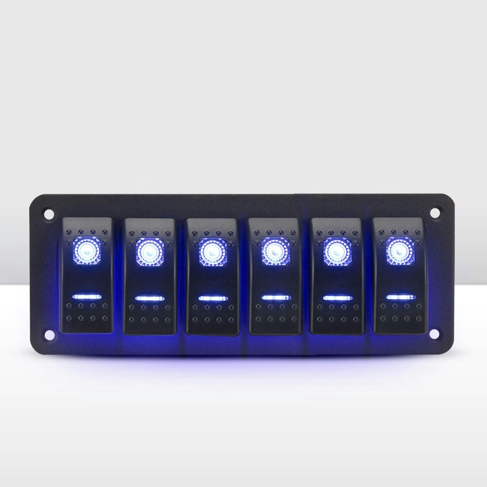 6 Gang Rocker Switch Panel