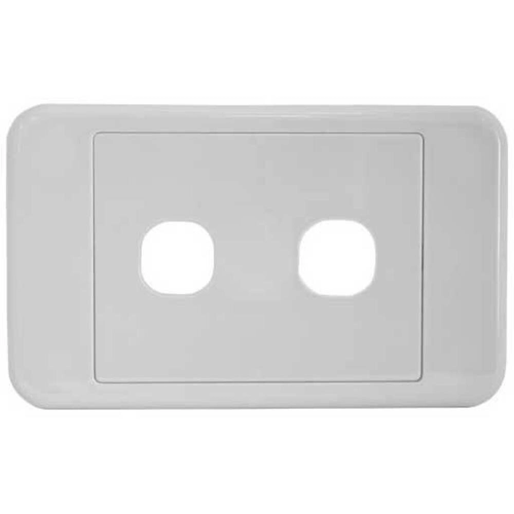 1x 2 Gang Wall Plate Light Switch Wallplate Cover Mech Insert Clipsal Style