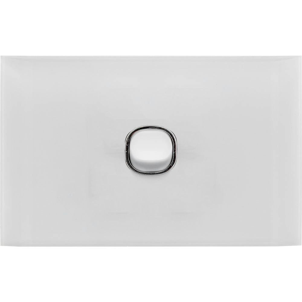 Doss ASW1 115mm Acrylic Wall Plate 1 Gang Light Power Switch 2 Way On/Off White