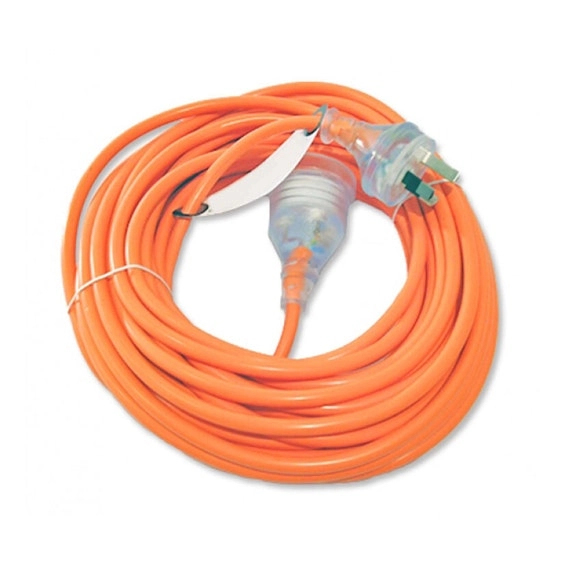 Vacspare 15m Extension Plug/Socket Cord/Cable 10AMP for Vacuum Cleaners Orange