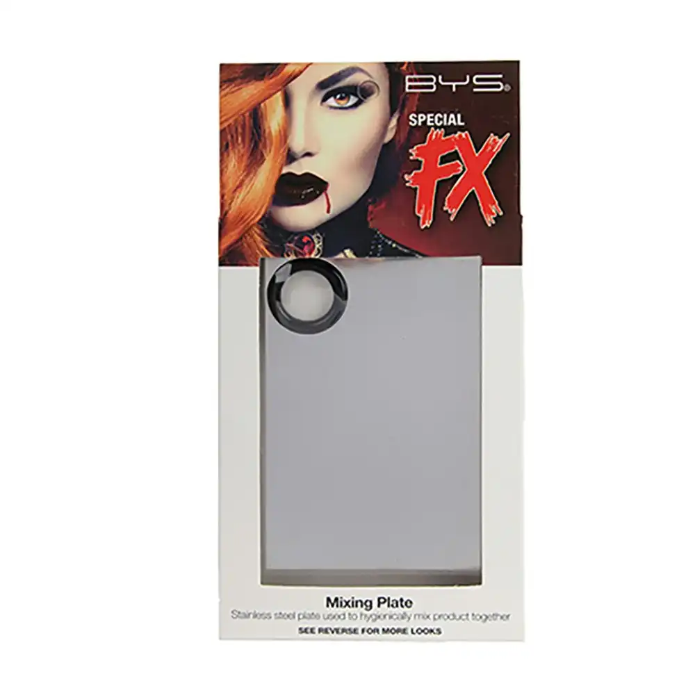 BYS Special FX Stainless Steel Makeup/Cosmetics Mixing Plate/Board w/Thumb Hole