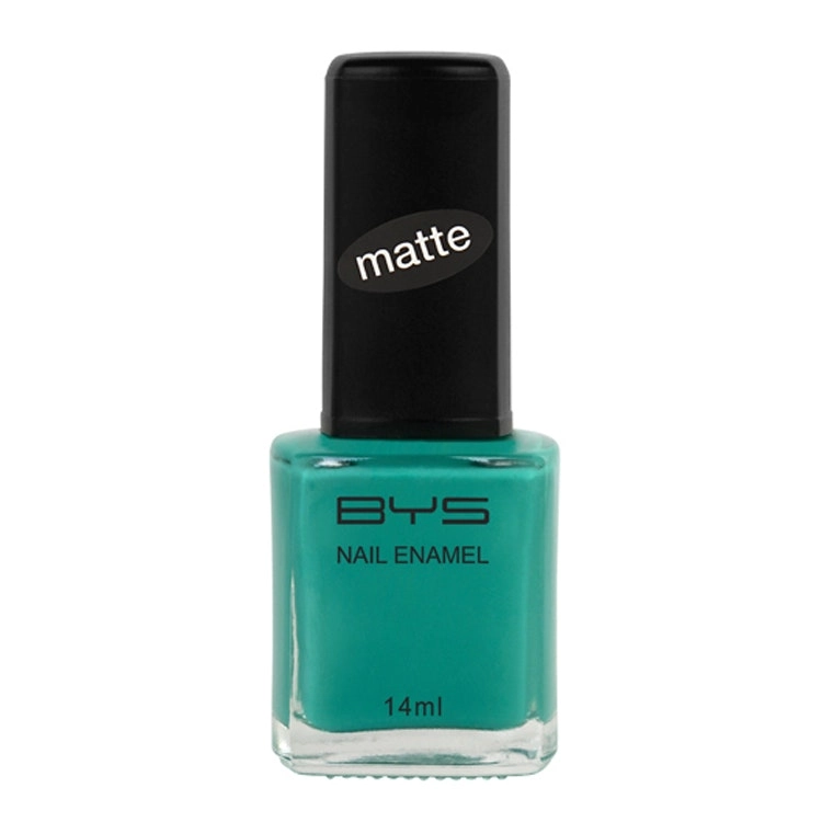 BYS Matte Mint Green Nail Polish Enamel Lacquer Long Wearing Quick Dry 14ml