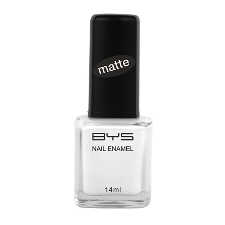 BYS Matte Nail Polish Enamel Lacquer Chip Resistant Lasting Quick Dry WHT 14ml