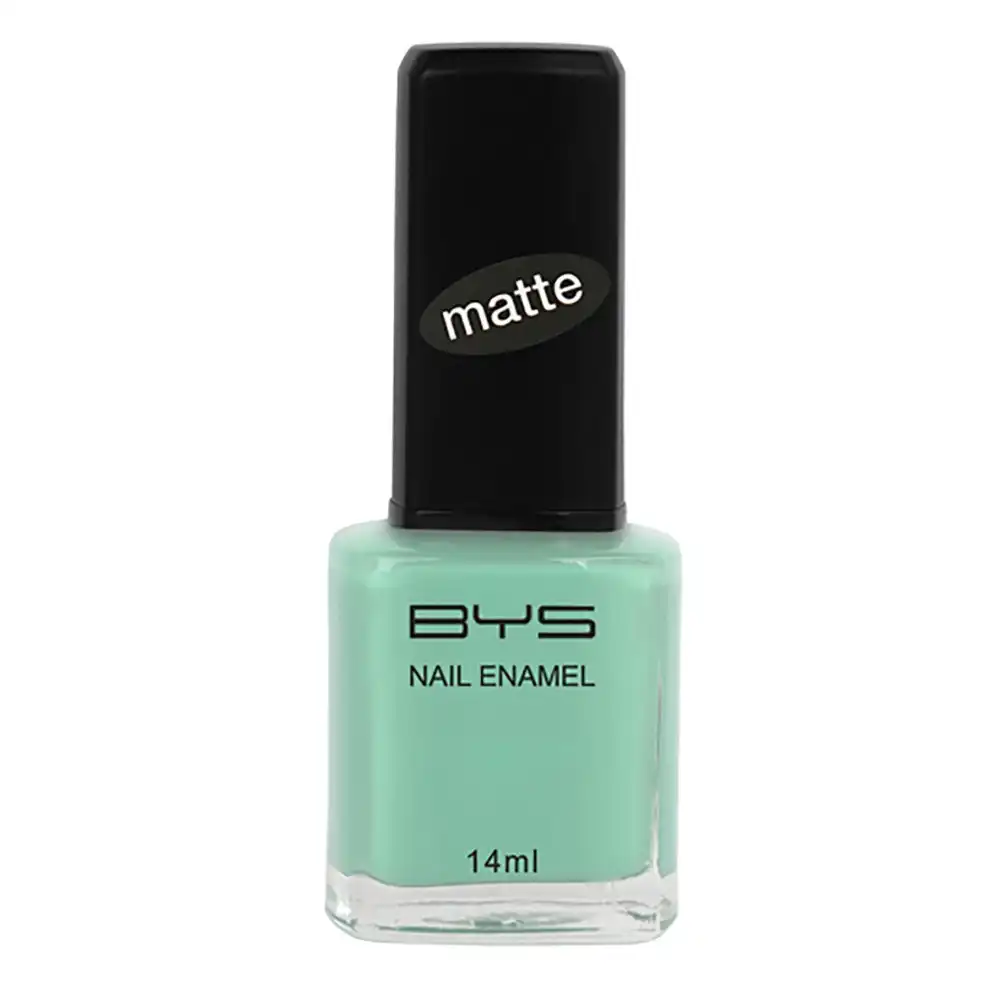 BYS Matte Pastel Mint Candy Nail Polish Enamel Lacquer Chip Resistant 14ml Cyan