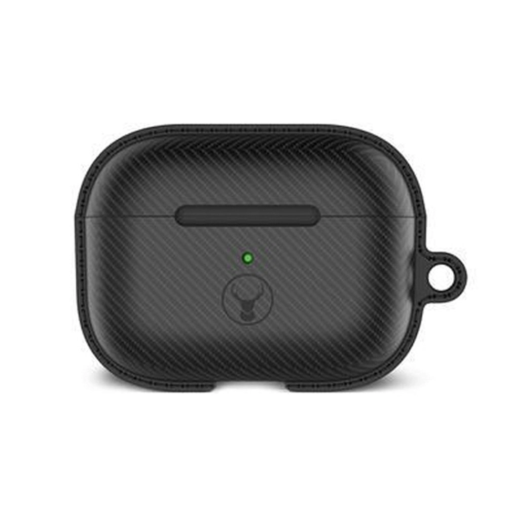 Bon.Elk Carbon Case for Apple AirPods Pro LED/TPU Bumper Drop Proof Cover Black