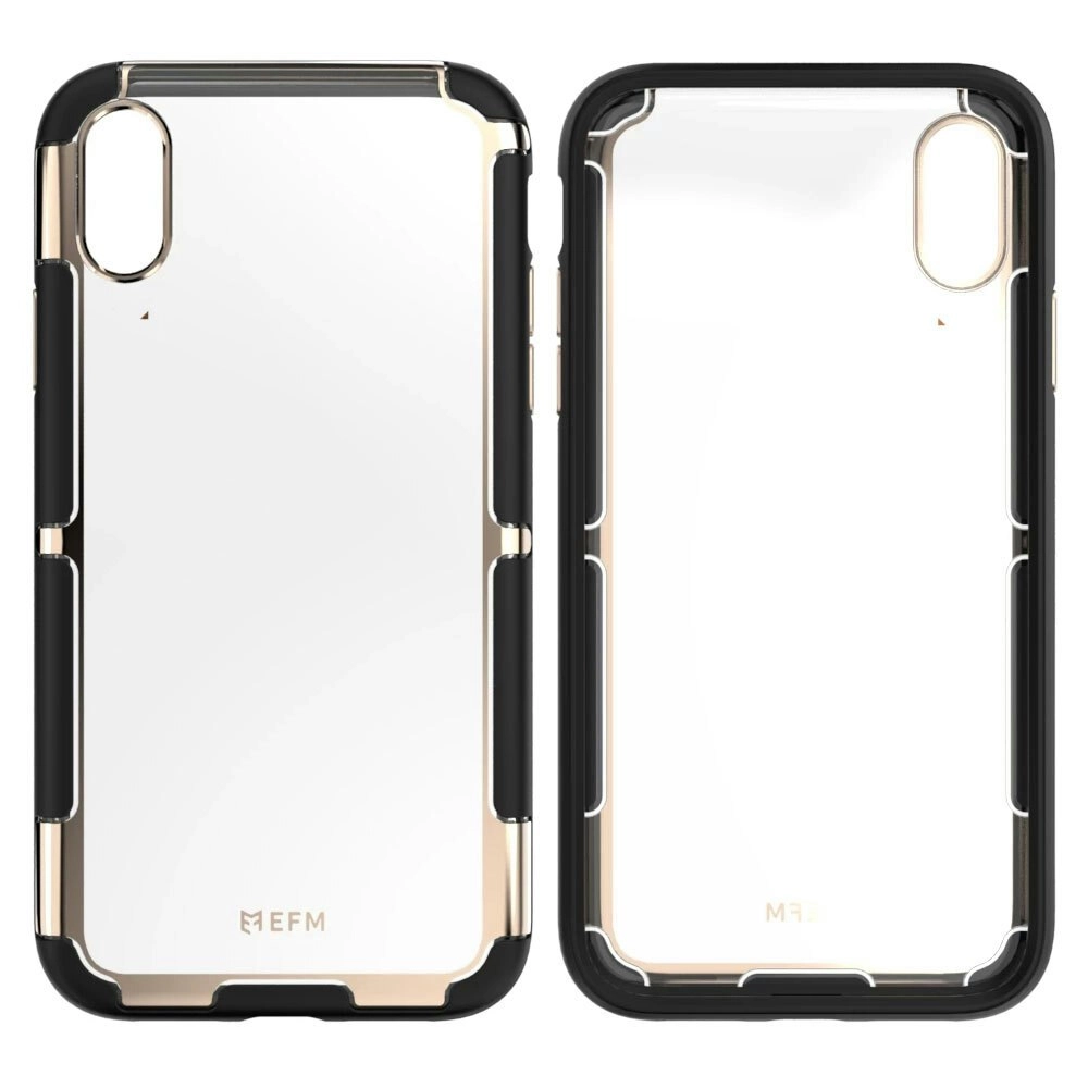 EFM Cayman D3O Armour Case Protect Mobile Cover f/ Apple iPhone XS Max Gold Trim