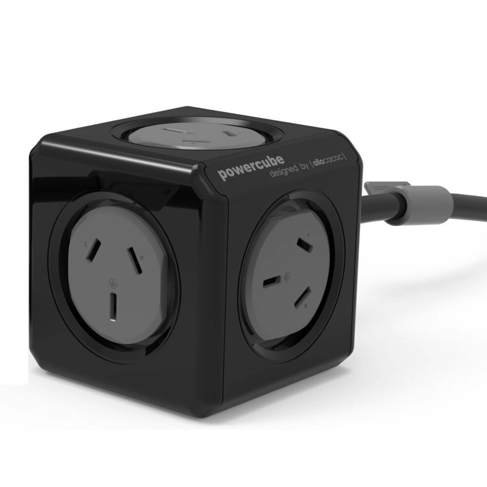 Allocacoc PowerCube 5 Socket Power Board/Mount w/1.5m Extension Cord Black