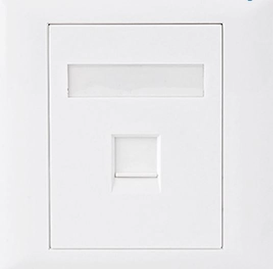 Astrotek CAT5e RJ45 Ethernet Wall Face Plate 8.6x8.6cm 1 Port Socket Kit White