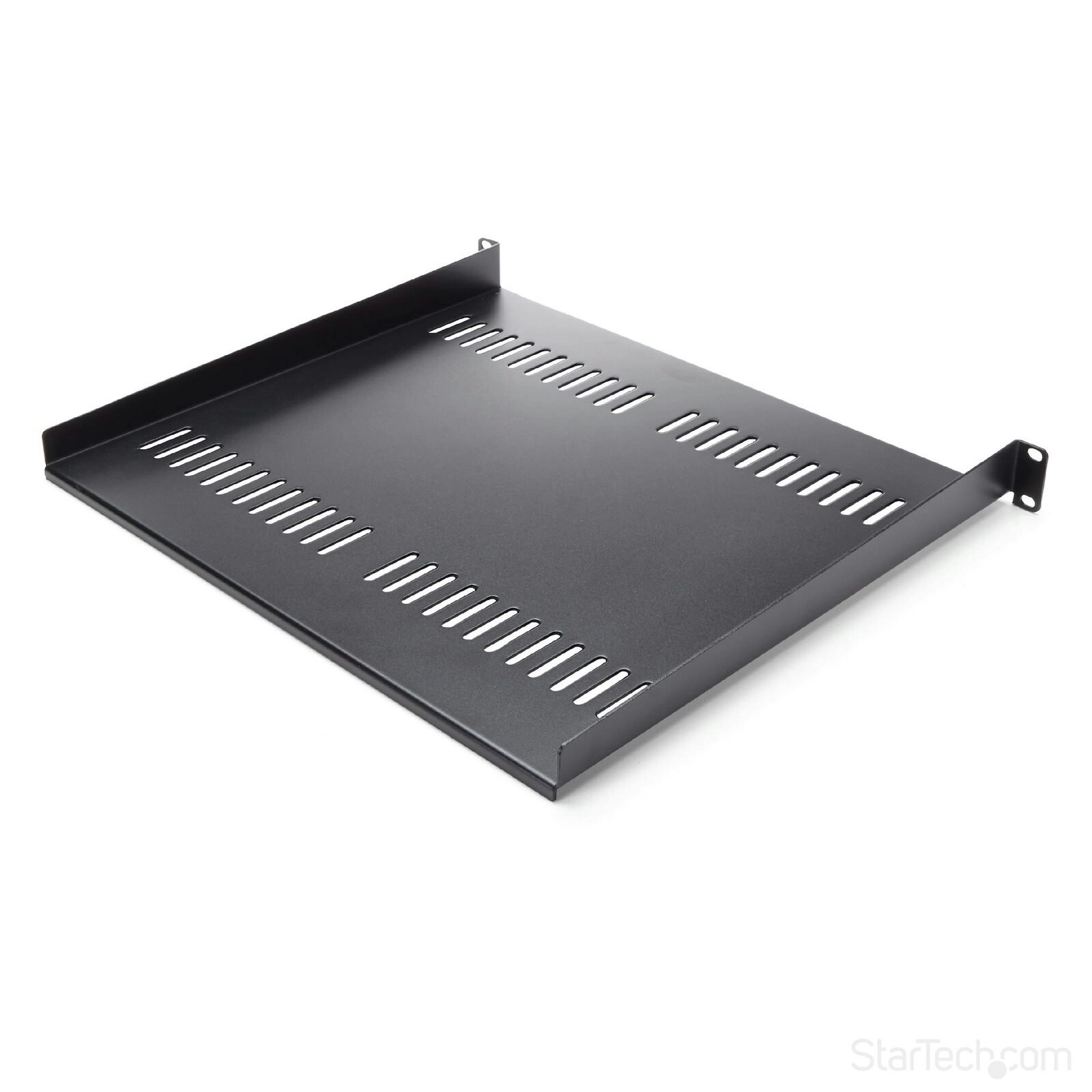 Star Tech 40cm 1U Vented Server Rack Cabinet Shelf 44lbs w/M6 Cage Nuts & Screws