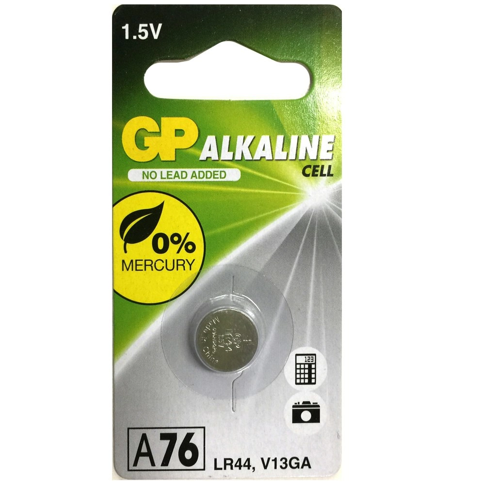 1pc GP LR44 A76 V13GA 1.5V Alkaline Button Cell Batteries for calculators Watch