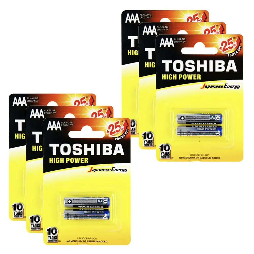 12x Toshiba Alkaline AAA Battery for Camera/MP3/Remote/CD Player/Toy/Electronics