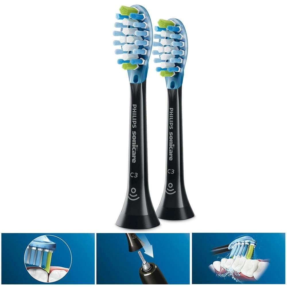 2PK Philips Sonicare Plaque C3 Replacement Brush Heads for Electric Toothbrush B