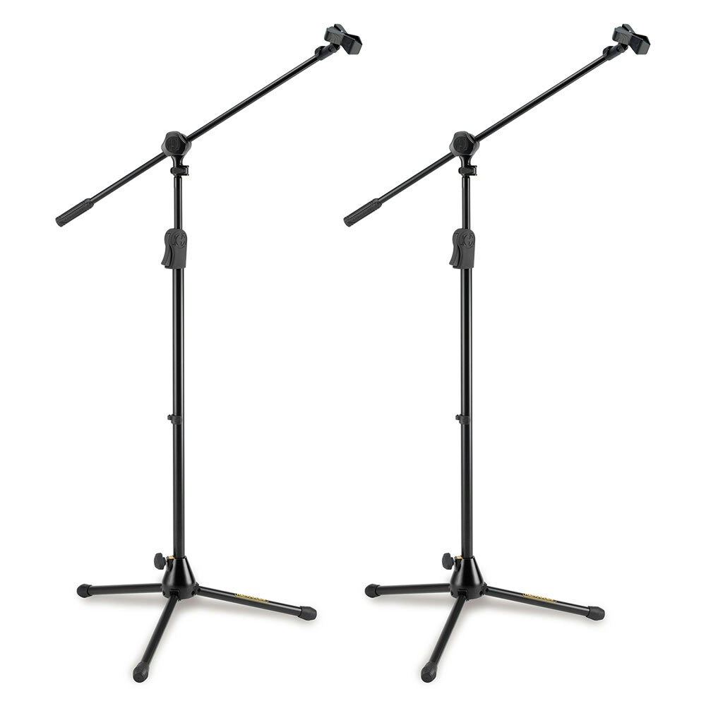 2PK Hercules EZ Clutch Tripod Microphone Stand/Holder w/2 in 1 Boom/Mic Clip BLK