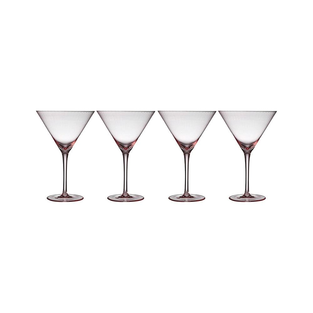 4pc Tempa Esme 320ml Crystal Martini Glass Cocktail Drinking Glassware Cup Blush