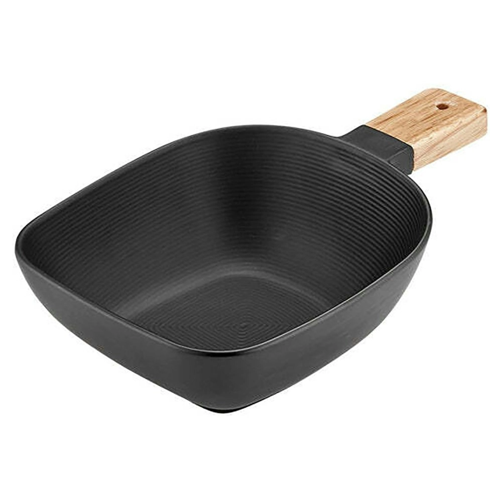 Ladelle Linear Texture Black 26.5cm Porcelain Dish Bowl w/ Serve Stick Medium