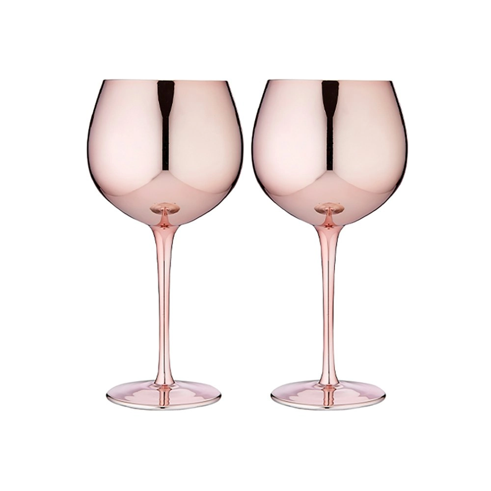 2pc Tempa Aurora 600ml Gin Stem Glass Cocktail/Water Juice Drinking Cup Rose