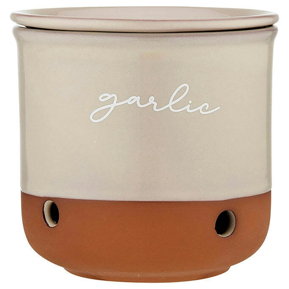 Ladelle 10cm Eco Terracotta Taupe Garlic Vault Kitchen Food Storage/Organisation