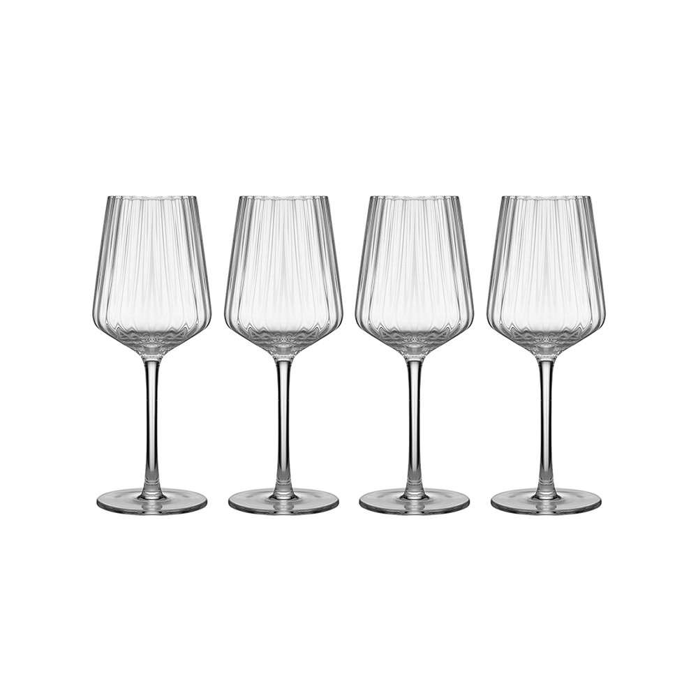 4pc Tempa Esme 400ml Crystal Stem Wine Glass Drinking Glassware Party Cup Clear