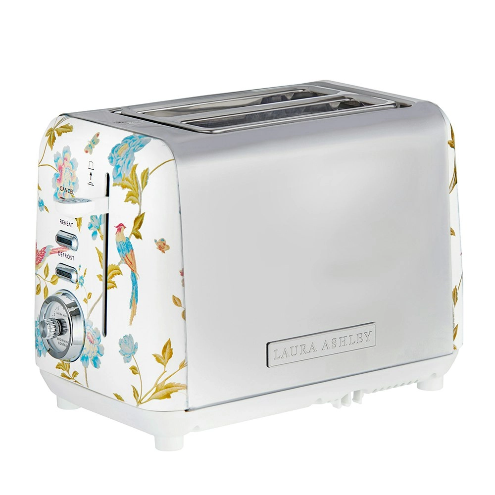 Laura Ashley Elveden 24cm Electric 2-Slice Bread Toaster 925W Food/Kitchen WHT