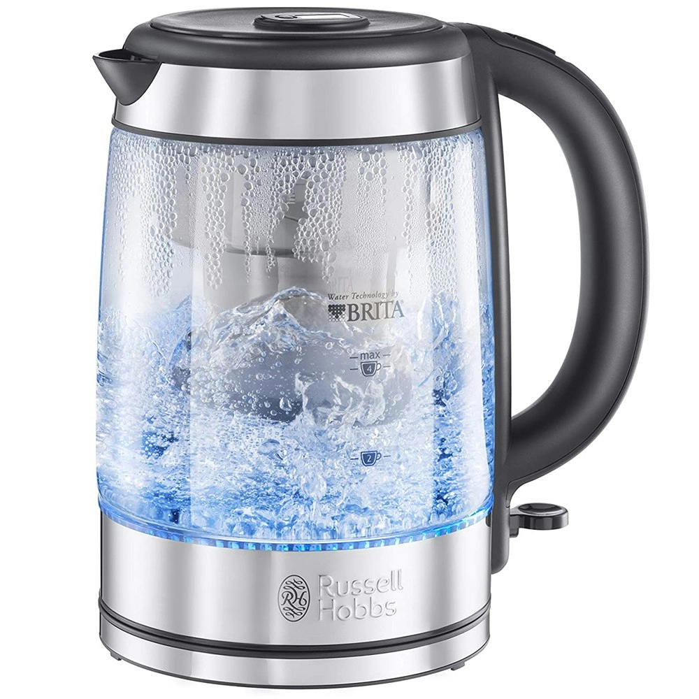 Russell Hobbs RHK550 Electric Brita Stainless Steel 1.7L Glass Kettle Water Jug