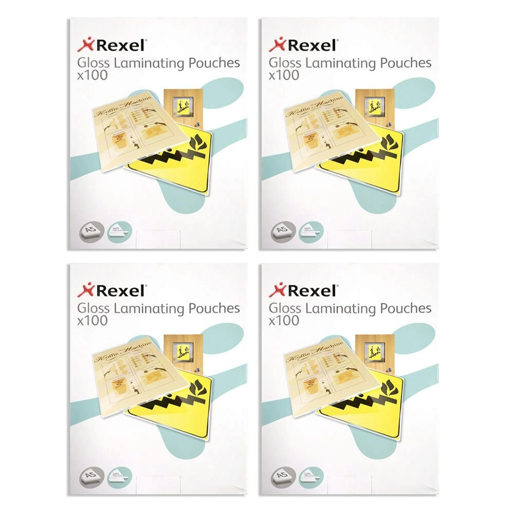 400pc Rexel A5 Laminating Pouches/Sheets 75 Micron f/Document/Photos Protection