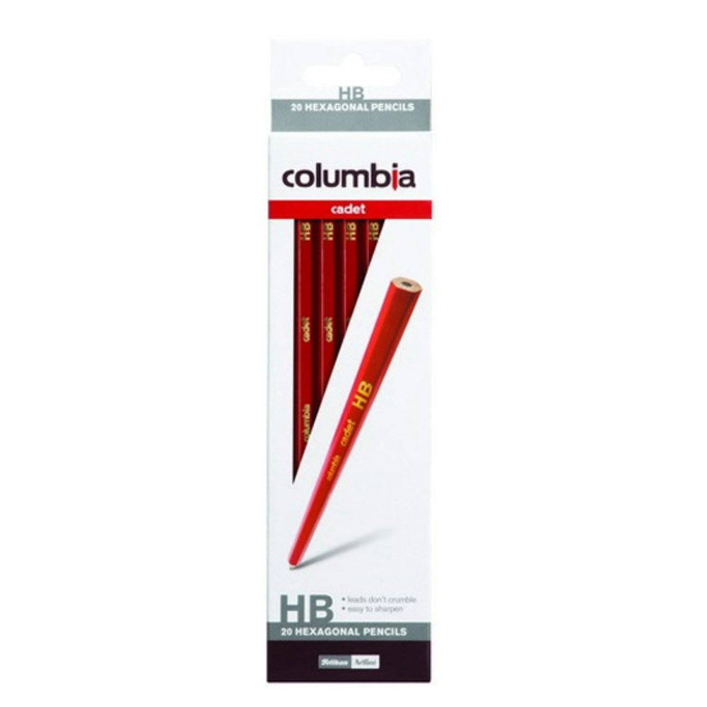 20pc Columbia Kids/Adults Cadet Range HB Drawing/Writing Hexagonal Pencils