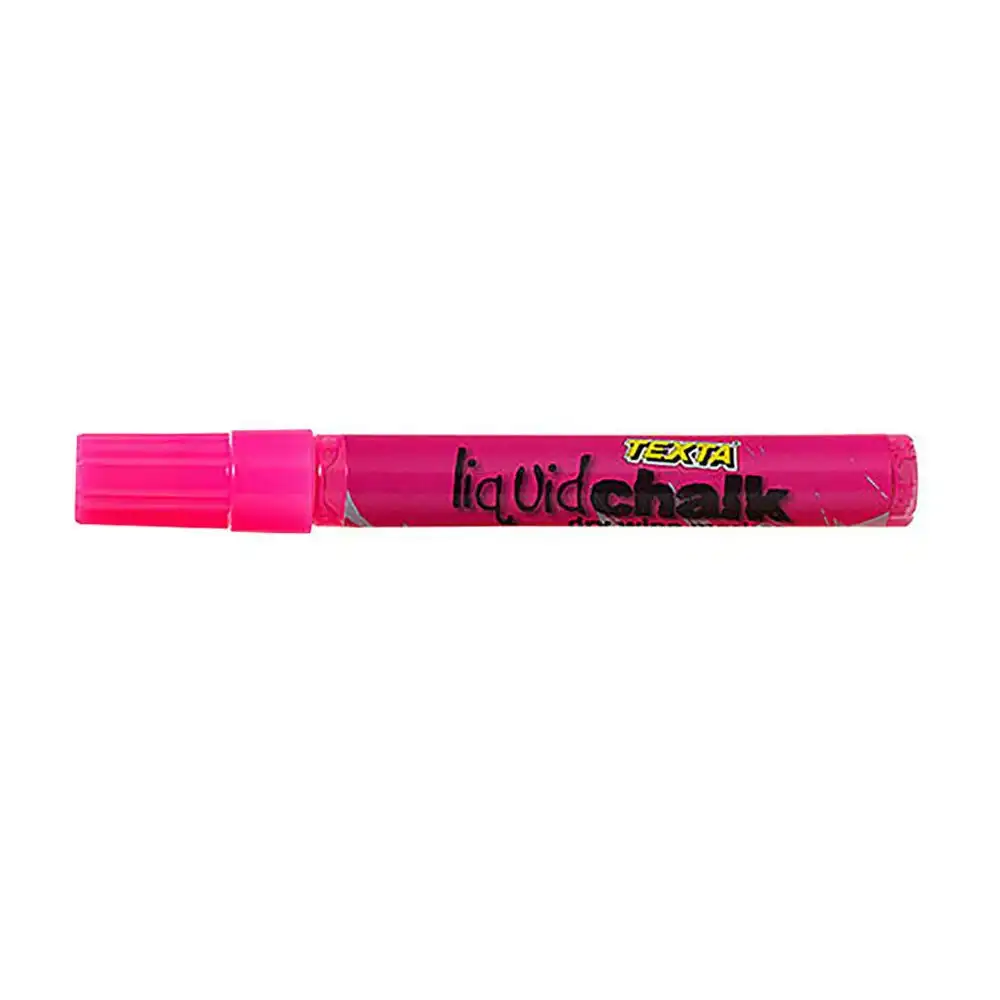 Texta Liquid Chalk Dry-Wipe Whiteboard/Window/Glass Marker Writing Fluor Pink