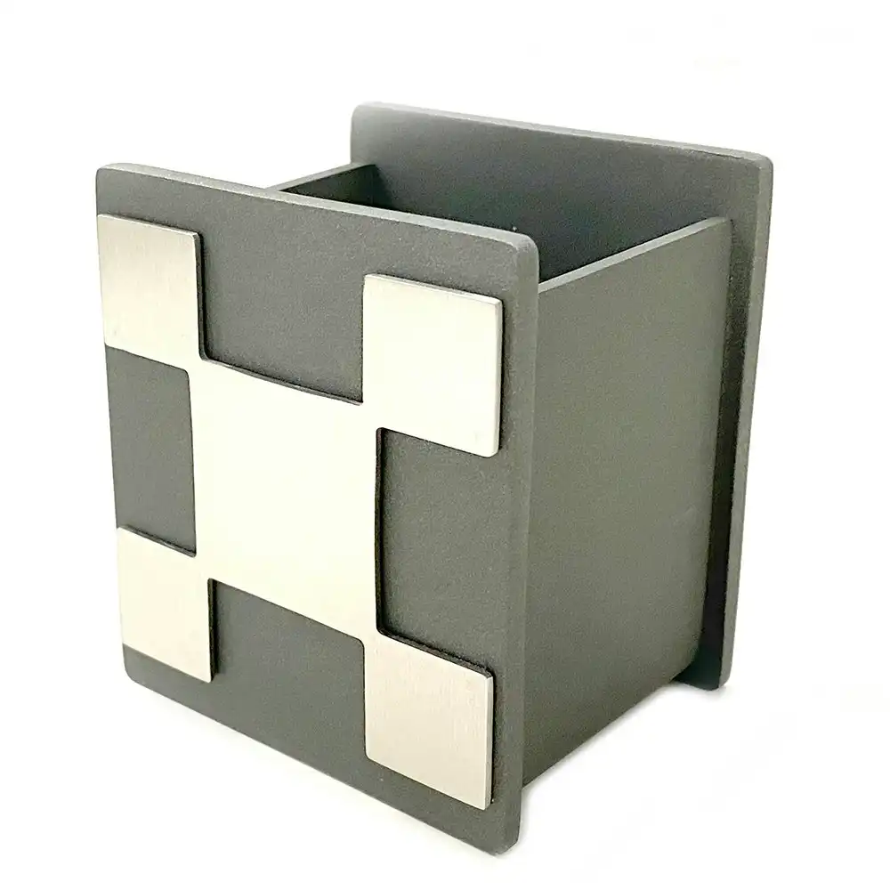 Rectangular 8cm Pen Desk Organiser/Home Office Stationary Cup Storage/Holder CHR