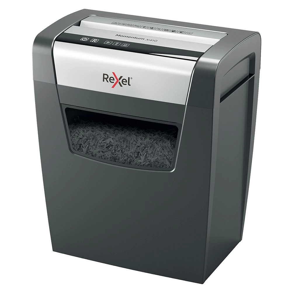 Rexel Momentum X410 Office/Home 23L Cross Cut Shredder A4 Paper 10 Sheets Cutter