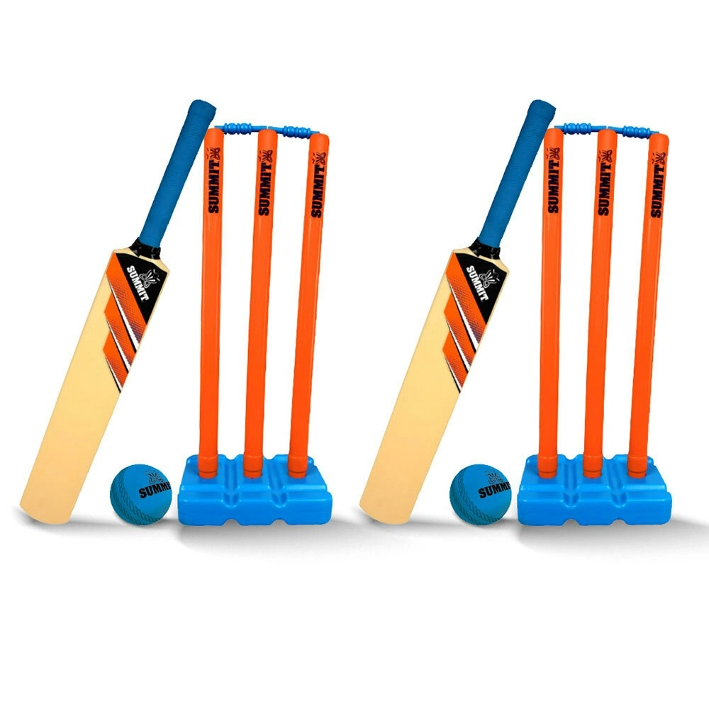 2PK Summit Senior Plastic Cricket Sport Kids Set w/Size 5 78cm Bat/Stumps/Ball