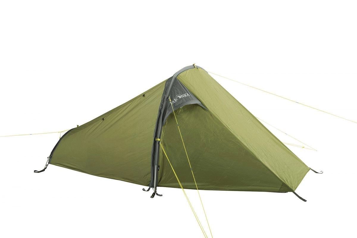 Tatonka 270x125cm Koli 1 Person Waterproof Tunnel Tent Camping/Travel Lght Green