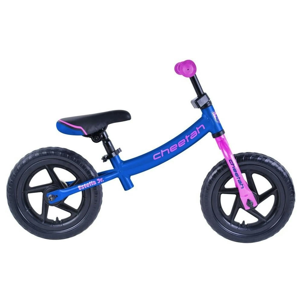 Cheetah Estella Girls Jr 12 Inch Balance Bike/Bicycle Navy Blue/Pink Kids 2-4y