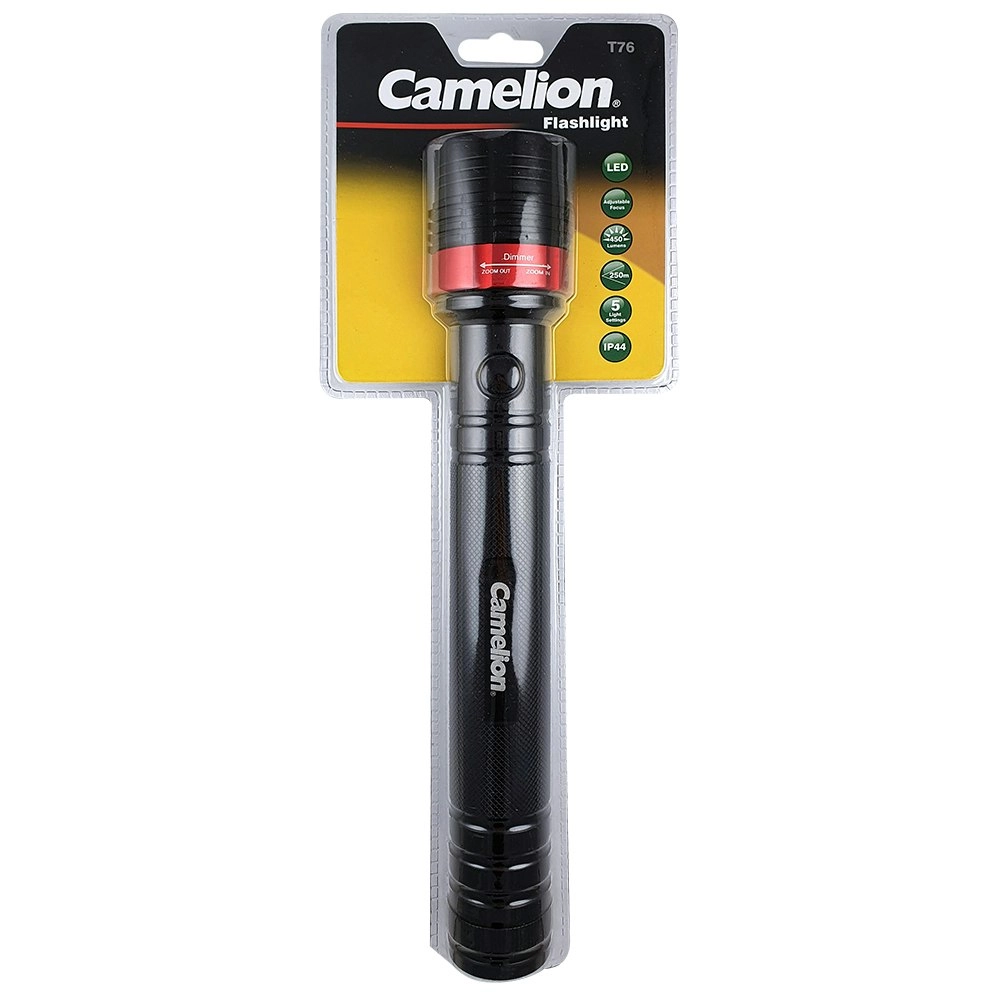 Camelion P8 LED Light 450 Lumen IP44 Torch Camping/Travel Flashlight COB D Black