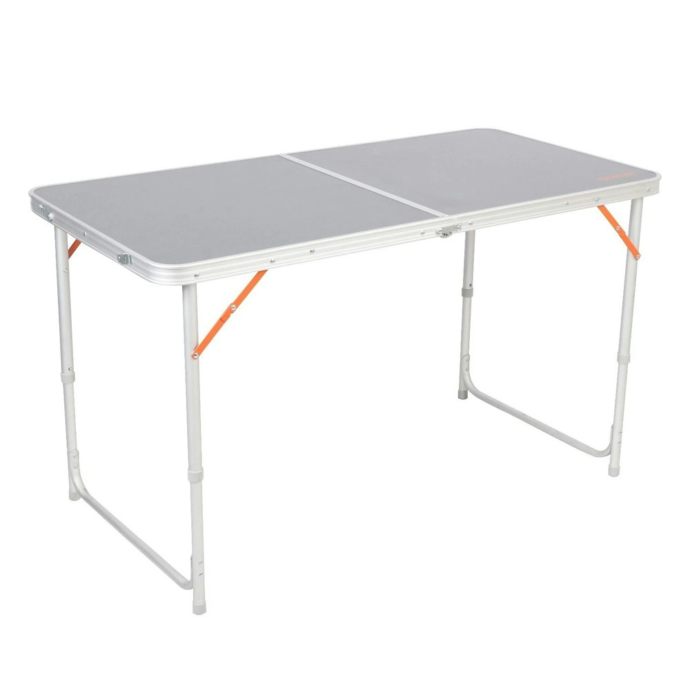 Wildtrak Portable Camp Bi Fold Outdoor Table 120cm Aluminium Frame w/ Handle WHT