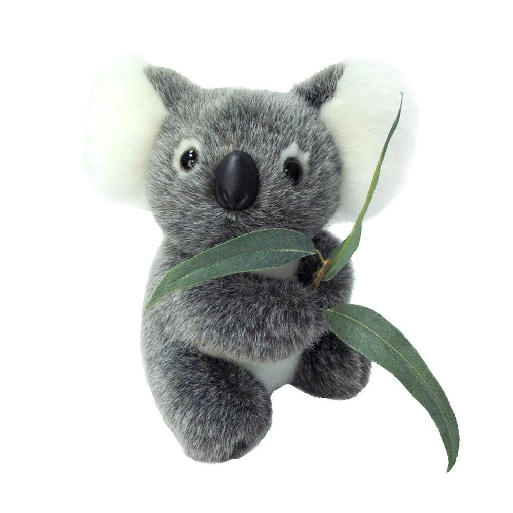 Korimco 17cm with Leaf Koala Kids Animal Soft Plush Stuffed Toy Grey 3y+