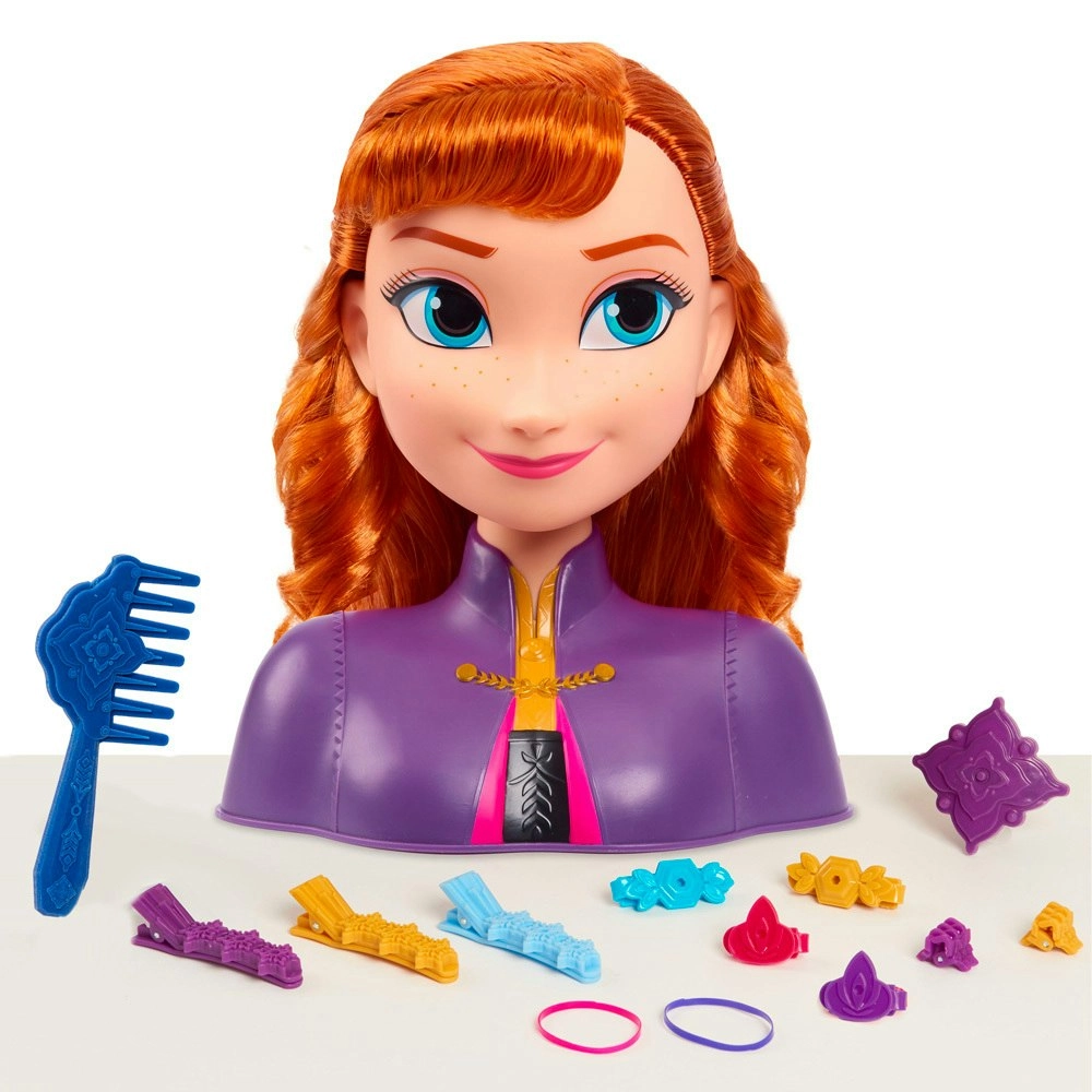 14pc Disney Frozen Basic Anna Styling Head Doll 3y+ Kids/Children Fun Play Toy