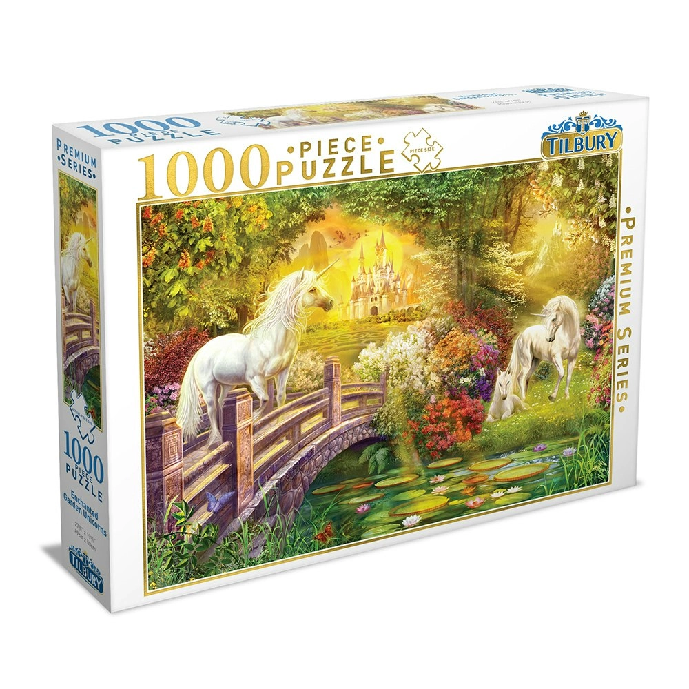 1000pc Tilbury Kids/Family Enchanted Garden Unicorns 69cm Jigsaw Puzzle Toy 8y+