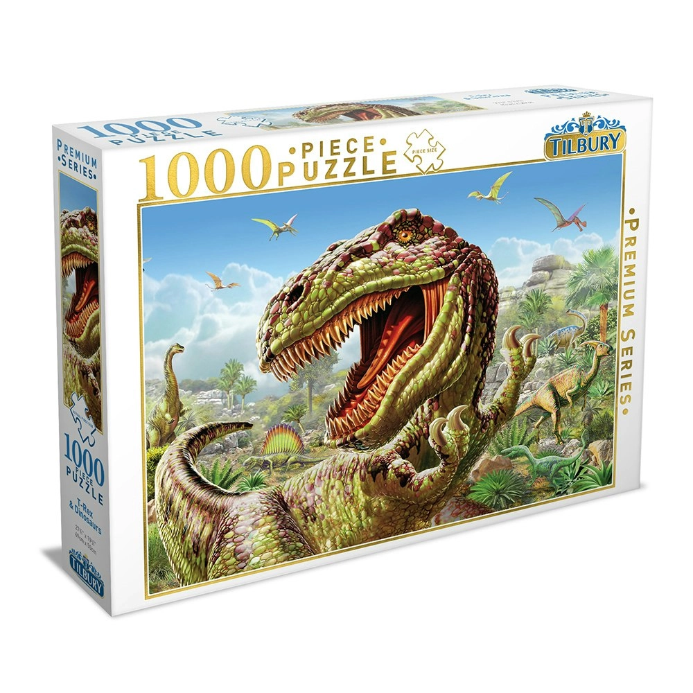 1000pc Tilbury Kids/Family T-Rex & Dinosaurs 69x50cm Jigsaw Puzzle Toy/Game 8y+