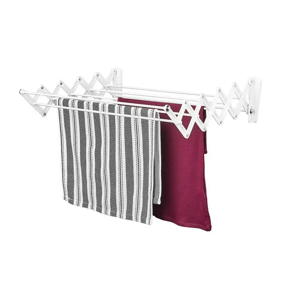 Polder Wall Mount Retractable Accordian Drying Rack